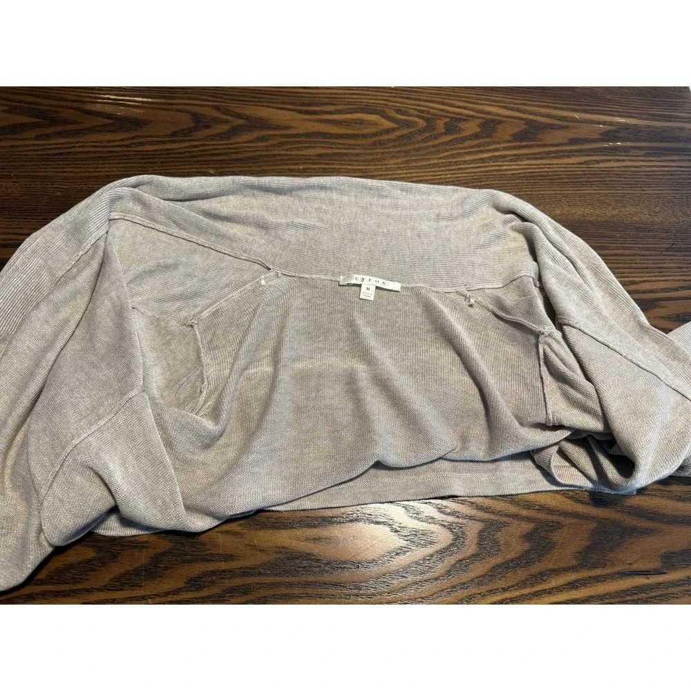 CYRUS Beige Open Front Knit Cardigan Sweater M‎